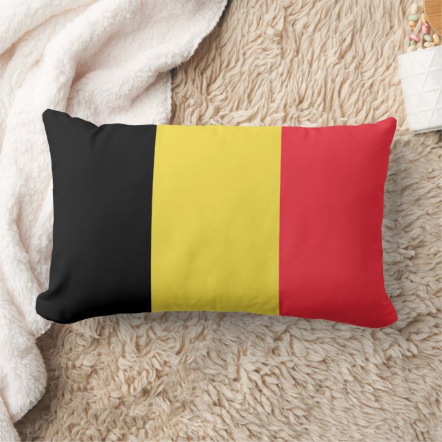 Coussin Rectangle Drapeau Belgique Tricolore (Couverture)