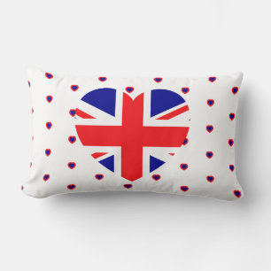 Coussin Rectangle Drapeau britannique Union Jack Angleterre Rouge Bl
