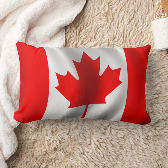 Coussin Rectangle Drapeau canadien (Couverture)
