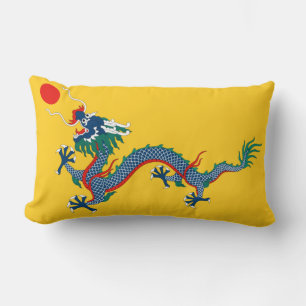Coussin Rectangle Drapeau chinois de dynastie Qing (dragon chinois)