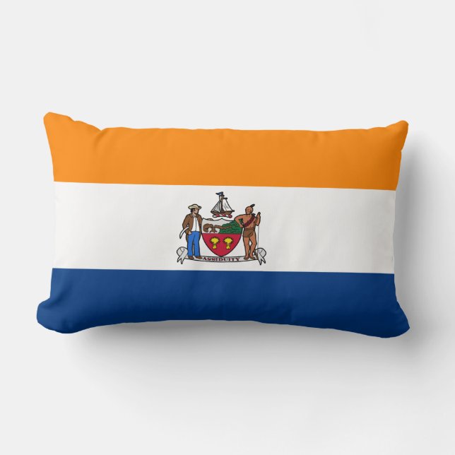 Coussin Rectangle Drapeau d'Albany, New York (Recto)