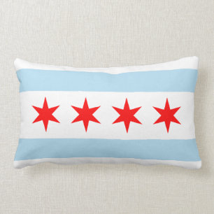 Coussin Rectangle Drapeau de Chicago