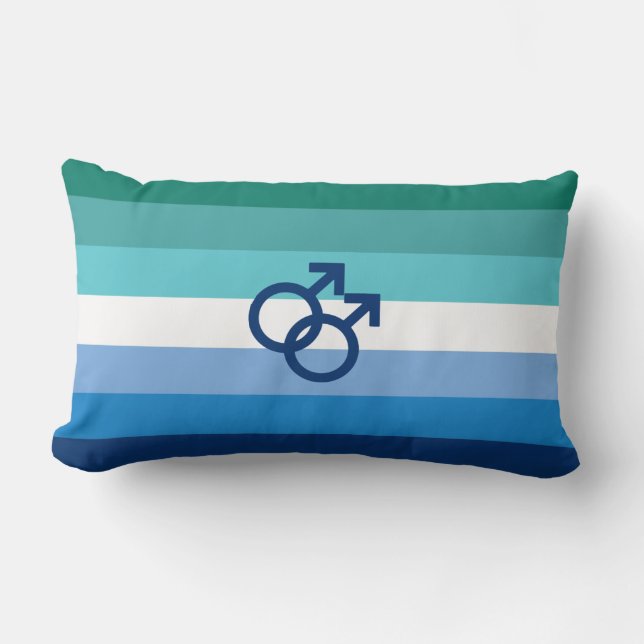 Coussin Rectangle Drapeau de fierté gay MLM (Recto)