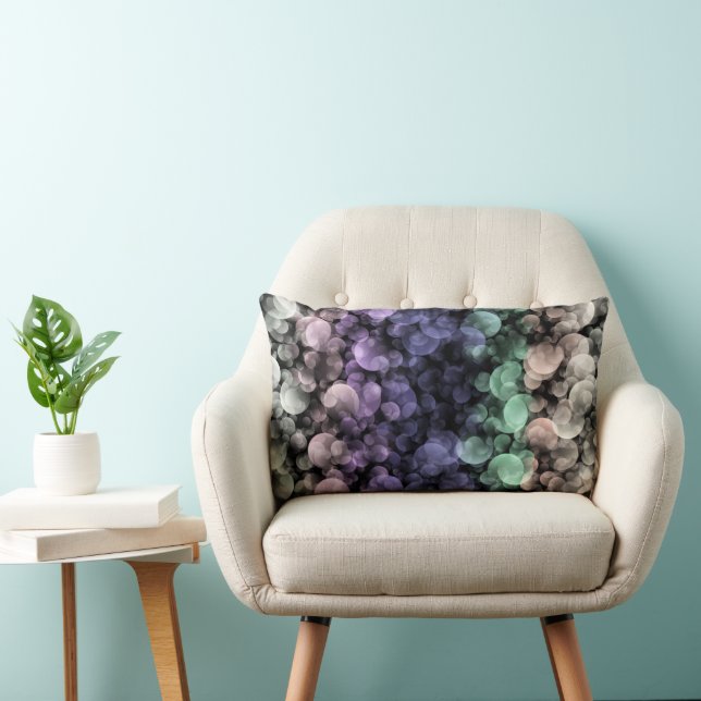 Coussin Rectangle Drapeau de fierté Uingender Groovy Boho Bulles Écl (Chaise)