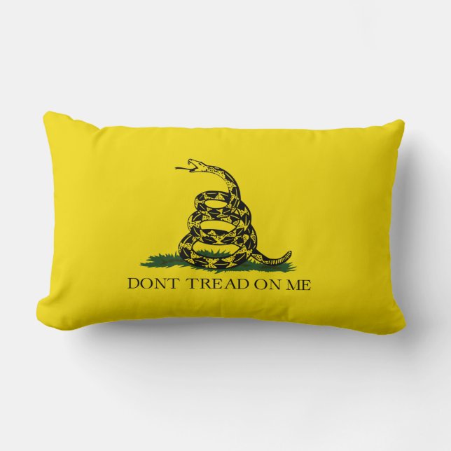 Coussin Rectangle Drapeau de Gadsden (Ne pas me rouler dessus) (Drap (Recto)