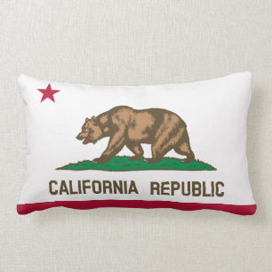 Coussin Rectangle Drapeau de la Californie, carreau de drapeau
