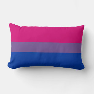 Coussin Rectangle Drapeau de la fierté bisexuelle