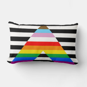 Coussin Rectangle Drapeau de la fierté de progrès d'allié