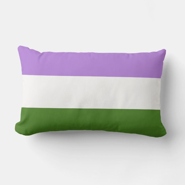 Coussin Rectangle Drapeau de la fierté queer (Recto)
