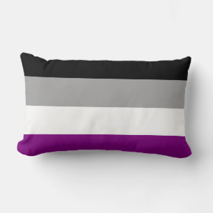 Coussin Rectangle Drapeau de la fierté sexuelle (As) (Asexuality)