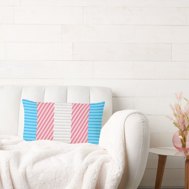 Coussin Rectangle Drapeau de la fierté transgenre Abstraite de la ba (Canapé)