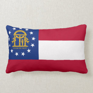 Coussin Rectangle Drapeau de la Géorgie, carreau de drapeau d'état