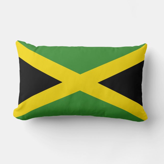 Coussin Rectangle Drapeau de la Jamaïque (Recto)