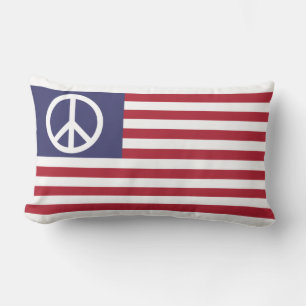Coussin Rectangle Drapeau de la paix des États-Unis