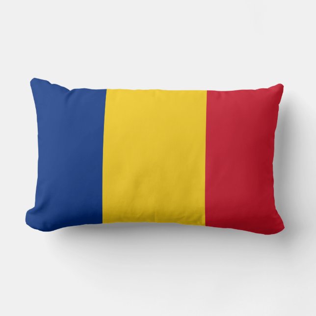 Coussin Rectangle Drapeau de la Roumanie (Recto)
