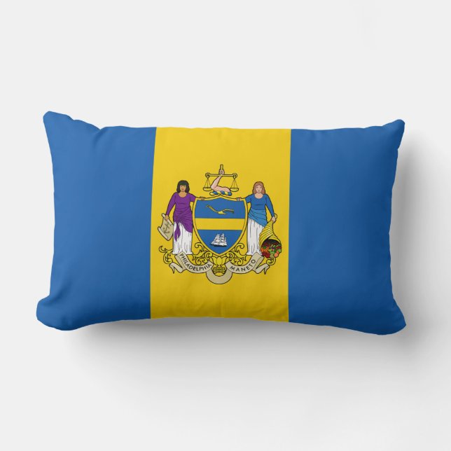 Coussin Rectangle Drapeau de la ville de Philadelphie (Pennsylvanie) (Recto)