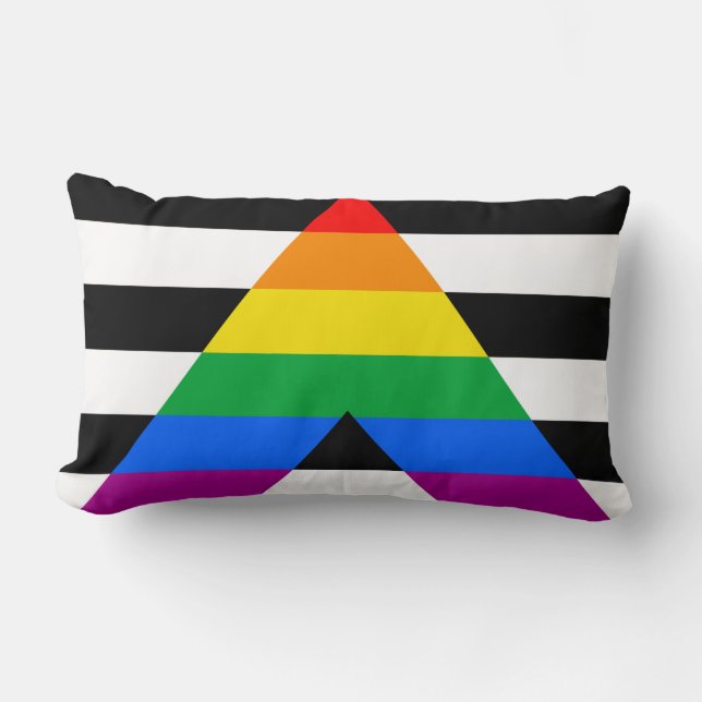 Coussin Rectangle Drapeau de l'allié LGBTQ+ (Recto)