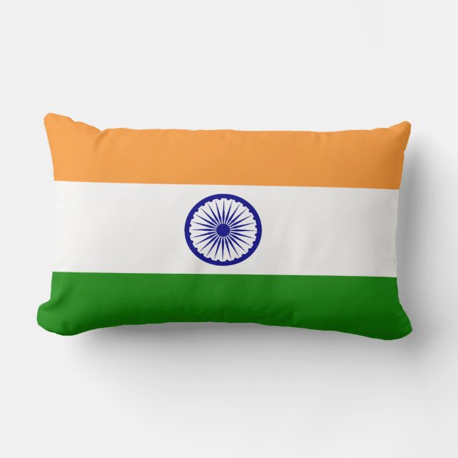 Coussin Rectangle Drapeau de l'Inde (Recto)