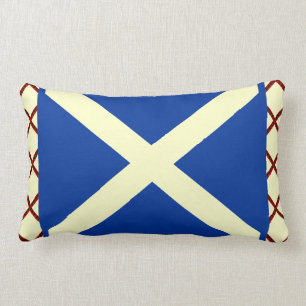 Coussin Rectangle Drapeau de Saltire d'écossais de tartan de William