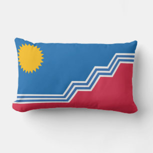 Coussin Rectangle Drapeau de Sioux Falls, Dakota du Sud