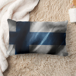 Coussin Rectangle Drapeau de soie finlandaise