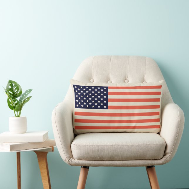 Coussin Rectangle Drapeau des États-Unis d'Amérique (Chaise)
