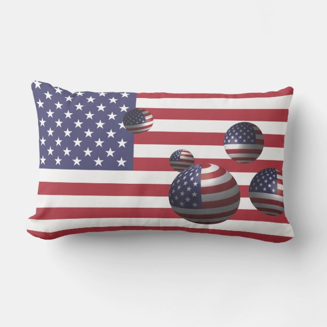 Coussin Rectangle Drapeau des États-Unis d'Amérique (Recto)