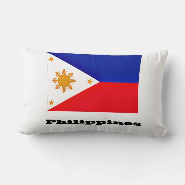 Coussin Rectangle Drapeau des Philippines, archipel, (Verso)
