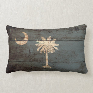Coussin Rectangle Drapeau d'état de la Caroline du Sud sur le vieux