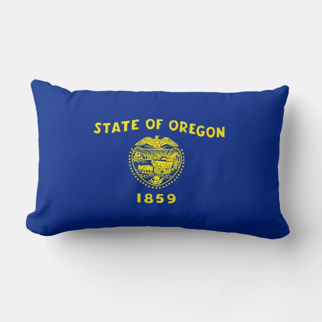 Coussin Rectangle Drapeau d'État de l'Oregon (Recto)