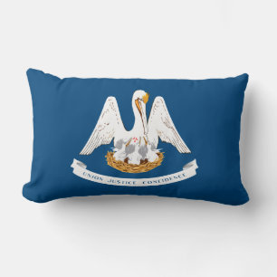 Coussin Rectangle Drapeau d'État de Louisiane