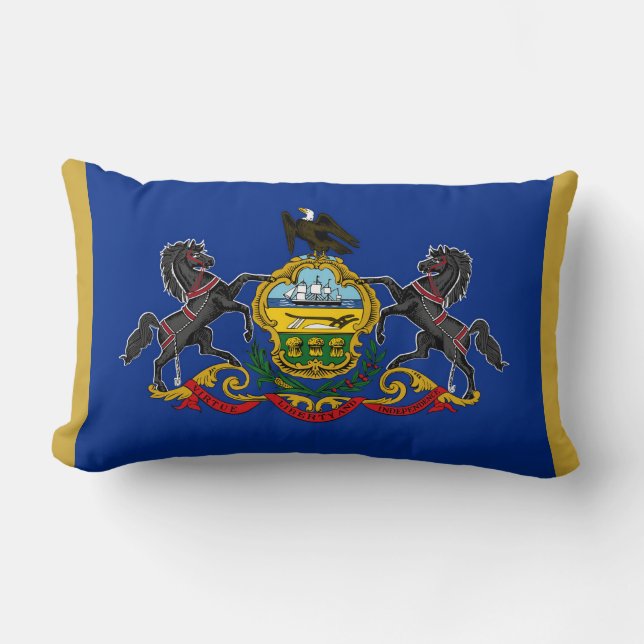 Coussin Rectangle Drapeau d'État de Pennsylvanie Imprimer Patriotiqu (Recto)