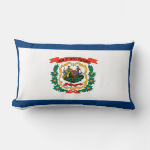 Coussin Rectangle Drapeau d'État de Virginie-Occidentale