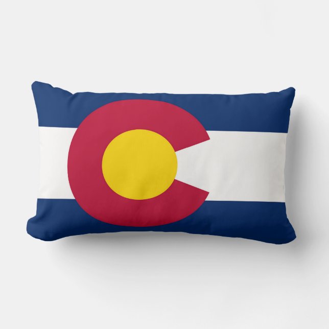Coussin Rectangle Drapeau d'État du Colorado Imprimer Patriotique (Recto)