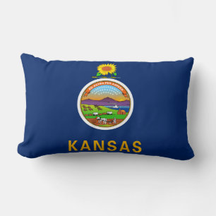Coussin Rectangle Drapeau d'État du Kansas