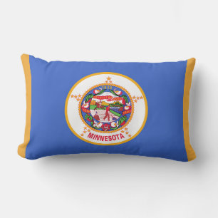 Coussin Rectangle Drapeau d'état du Minnesota Imprimer Patriotique