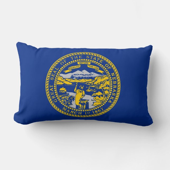 Coussin Rectangle Drapeau d'État du Nebraska (Recto)
