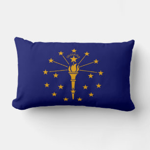 Coussin Rectangle Drapeau d'état Indiana