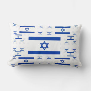 Coussin Rectangle Drapeau d'Israël en plusieurs couches colorées 2
