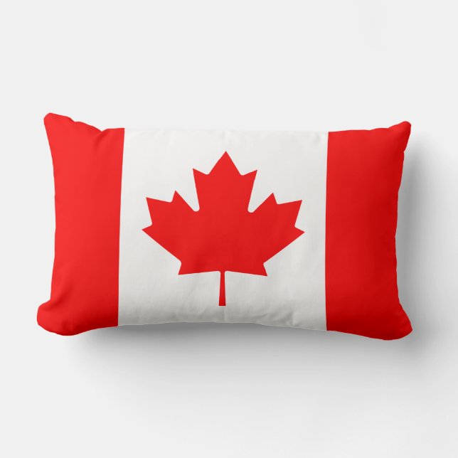 Coussin Rectangle Drapeau du Canada (Recto)
