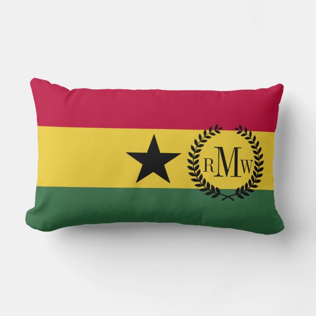 Coussin Rectangle Drapeau du Ghana (Recto)