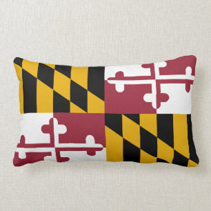 Coussin Rectangle Drapeau du Maryland, carreau de drapeau d'état