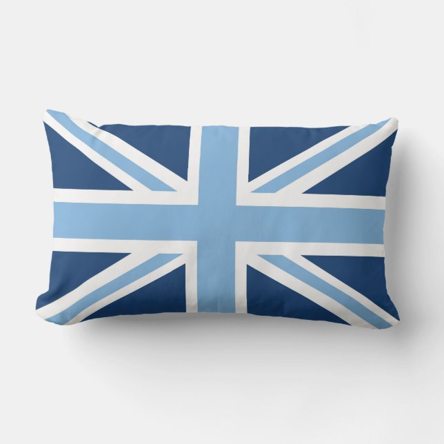 Coussin Rectangle Drapeau d'Union Jack dans le bleu marine de ciel (Recto)