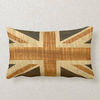 Coussin Rectangle Drapeau en bois d'Union Jack R-U