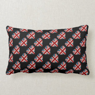 Coussin Rectangle Drapeau en forme de coeur d'Union Jack