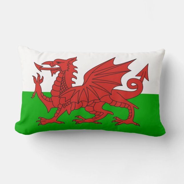 Coussin Rectangle drapeau gallois les anglais de dragon de pays du (Recto)