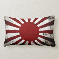Drapeau grunge noir du Japon Soleil Levant