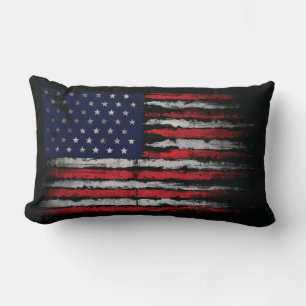 Coussin Rectangle Drapeau Grunge U.S.A
