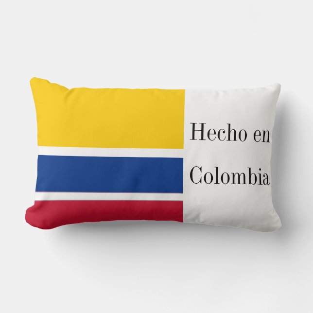 Coussin Rectangle Drapeau Hecho en Colombie (Recto)