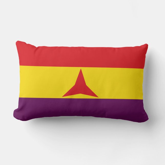 Coussin Rectangle Drapeau international des brigades (Guerre civile  (Recto)